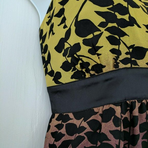 Express Purple and Yellow Silk Chiffon Halter top - Picture 3 of 4